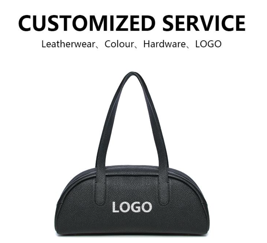 Premium Genuine Leather Shoulder Bag – Customizable Luxury Handbag
